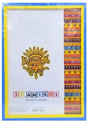 Фоторамка 30*40 "33 amigos" /3040-1611-50u/ жовто-блакитна, багет 1611 плоский (1/23)