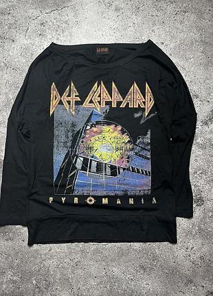 Жіночий мерчовий лонгслів def leppard