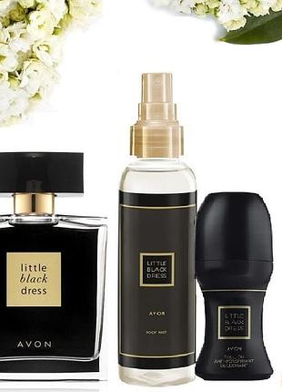 Парфумерний набір для жінок avon little black dress для неї 3 в 1