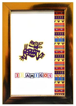 Фоторамка 30*40 "33 amigos" /3040-1611-3934/ золото, багет 1611 плоский (1/23)