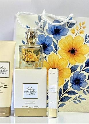 Набор avon tta today для нее 3 в 1 с подарочным пакетом