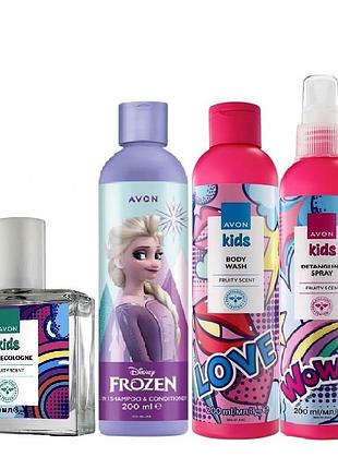 Дитячий парфумерно-косметичний набір для юної принцеси avon disney frozen kids floral fruity з 4 х одиниць