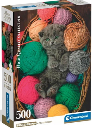 Пазлы clementoni милый котяток 500 элементов 35617