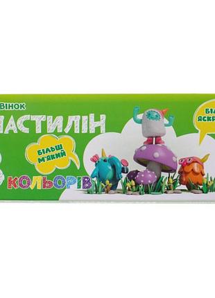 Пластилин "барвинок" 8кол. /6-431/ 160гр (1/20/80)