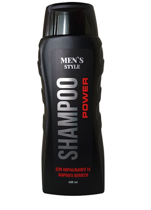 Шампунь для чоловіків aromat men's style power для нормального та жирного волосся 400 мл