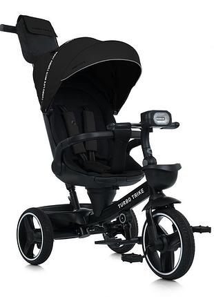 Дитячий триколісний велосипед turbo trike mt 1002-1 elegant black, коляска для дітей 1,5–3 років, до 30 кг