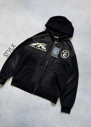 Зіп худі hellstar black zip hoodie хеллстар