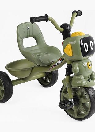 Детский трехколесный велосипед best trike bs-50570 с украинским озвучиванием, корзиной, колеса eva 10’’ и 8’’