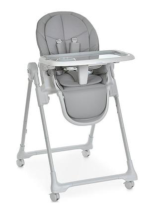 Стульчик для кормления el camino crystal me 1037 nude gray, с ремнями безопасности и съемным столиком