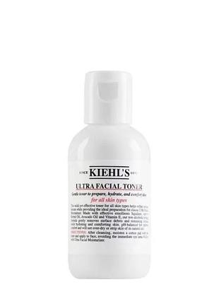Увлажняющий тоник для лица kiehl s ultra facial toner, 40мл.
