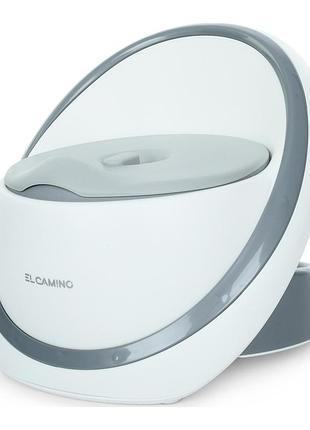 Дитячий горщик egg potty me 1143 gray, сірий, силікон і пластик, м'яка накладка, знімний контейнер, кришка, щітка