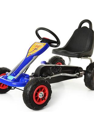 Детский педальный карт bambi m 1564-4 с металлическим каркасом, надувными колесами, до 30 кг, арт. 1564-4
