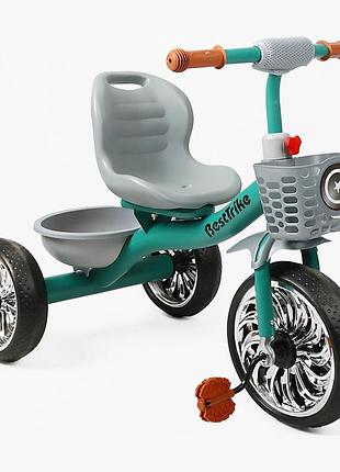 Трехколесный велосипед best trike bs-40250 (bs-402-50) с колесами eva 12'' и 10'', стальной рамой и корзиной