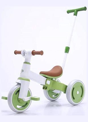 Триколісний велосипед best trike lb-10240 з батьківською ручкою, рама з нейлону, колеса 10'' і 8'', в коробці