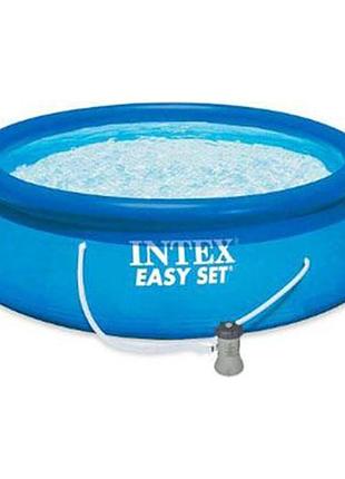 Басейн надувний сімейний intex 28142, 366×84 см, 7290 л, з картриджним фільтр-насосом 2006 л/год