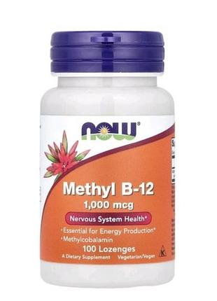 Спортивне харчування now foods methyl b-12 1000 mcg 100 lozenges