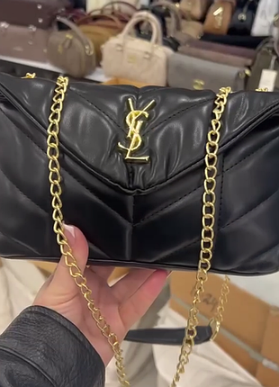 Розкішна стьобана сумка ysl saint laurent, сумка yves saint laurent, сумка ів сен лоран