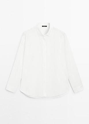 Жіноча біла сорочка massimo dutti 3