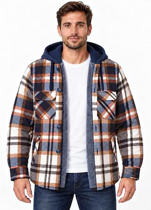Мужская рубашка-куртка gold golf man на пуговицах xl-5xl,xl, коричневый