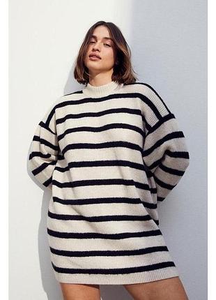 Світер сукня у смужку h&m 3