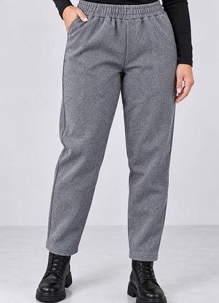 Брюки женские прямого кроя кашемир, цвет джинс, 257r121