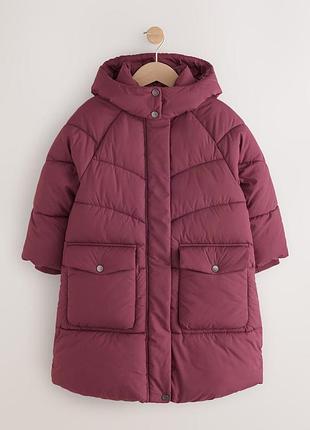 Зимовий пуховик next-15/-20 бургунді🤎
