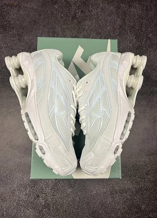 Кроссовки nike x supreme shox ride 2 white grey bege