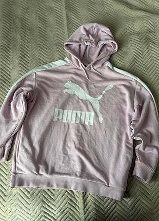 Худі жіноче puma лавандове з капюшоном