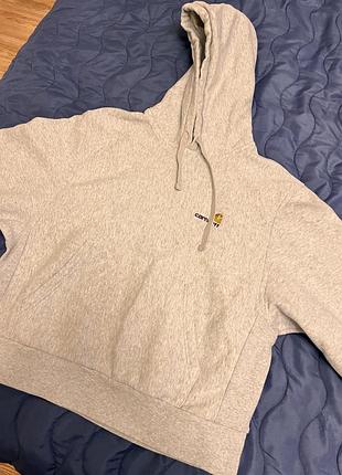 Утеплене худі carhartt s/m жіноче сіре