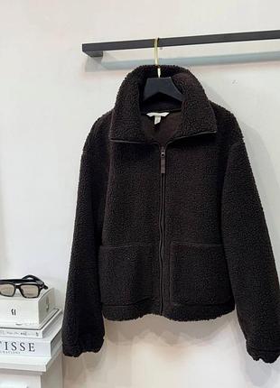 Куртка h&m тедді коричнева коротка