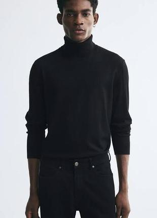 Чорний гольф h&m 100% wool