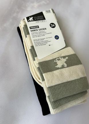 Набір шкарпеток жіночих "polo" 3 пари esmara 35-38 чорний білий зелений