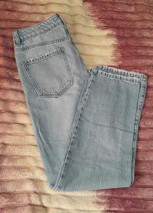 Джинси жіночі zara світло-блакитні середня посадка