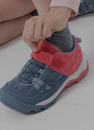 Дитячі трекінгові кросівки quechua crossrock decathlon, розмір 26, довжина устілки 17 см