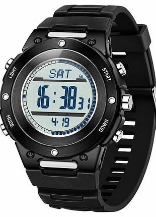 Тактические часы sanda 5107 black-white с электронным циферблатом и водонепроницаемостью 5 atm