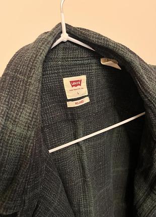 Сорочка зелена фланелева в клітинку levis 2