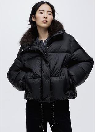 Жіночий пуховик h&m premium selection чорний s