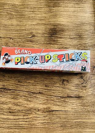 Класична настільна гра «бірюльки» (pick-up sticks або mikado) у дерев'яній коробочці із серії the beano від видавництва lagoon group