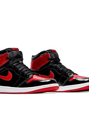 Оригинальные кроссовки jordan 1 retro high og patent bred - 555088-063.