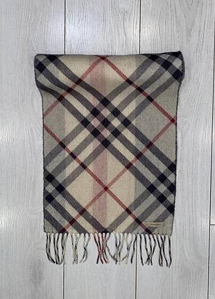 Оригінальний кашеміровий двосторінній  шарф burberry
