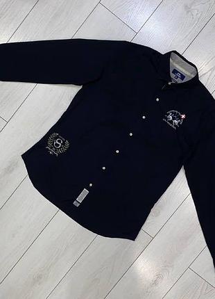 Мужская хлопковая рубашка la martina slim fit size xl