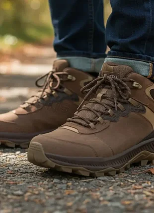 Чоловічі черевики merrell speed strike 2 mid leather waterproof j038073 коричневі