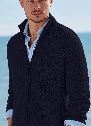 Преміальний вовняний кардиган peter hahn (100% merino extra fine) | розмір 58 (xxl/3xl)