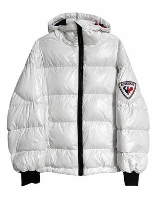 Оригінальний пуховик оверсайз rossignol w oversize jkt (білий лак) — ідеальний стан!