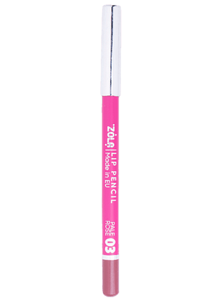 Олівець для губ zola lip pencil 03 pale rose м’який рожевий із пудровим підтоном
