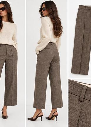 Жіночі брюки zara вовняні коричневі