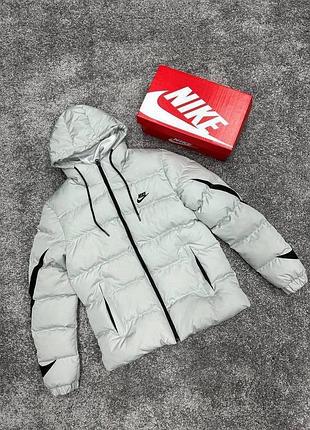 Пуховик nike down-fill windrunner grey/black