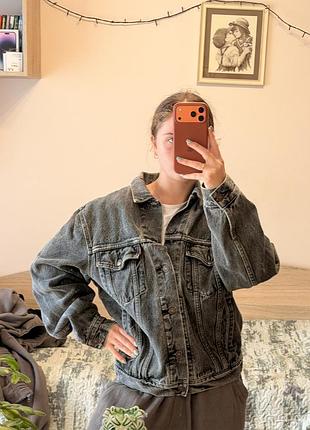 Джинсова куртка levi's сіра 7