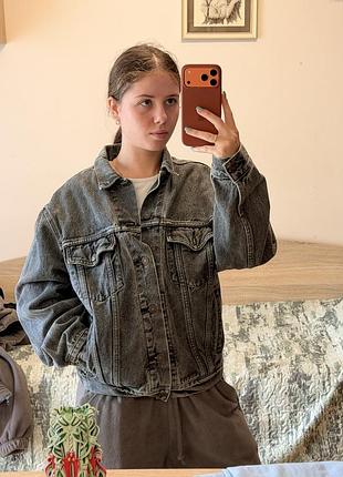 Джинсова куртка levi's сіра 3