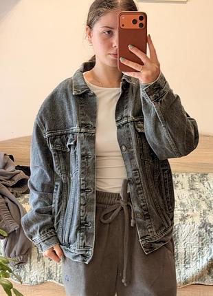 Джинсова куртка levi's сіра 6